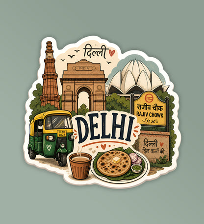 Delhi - Indian City Laptop / Phone Stickers