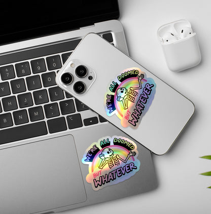 Doomed | Holographic Laptop / Mobile Sticker