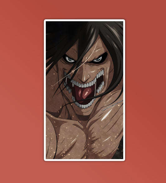 Eren Yeager Titan  - Laptop & Mobile Stickers