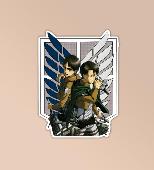 Eren & Levi  - Laptop & Mobile Stickers