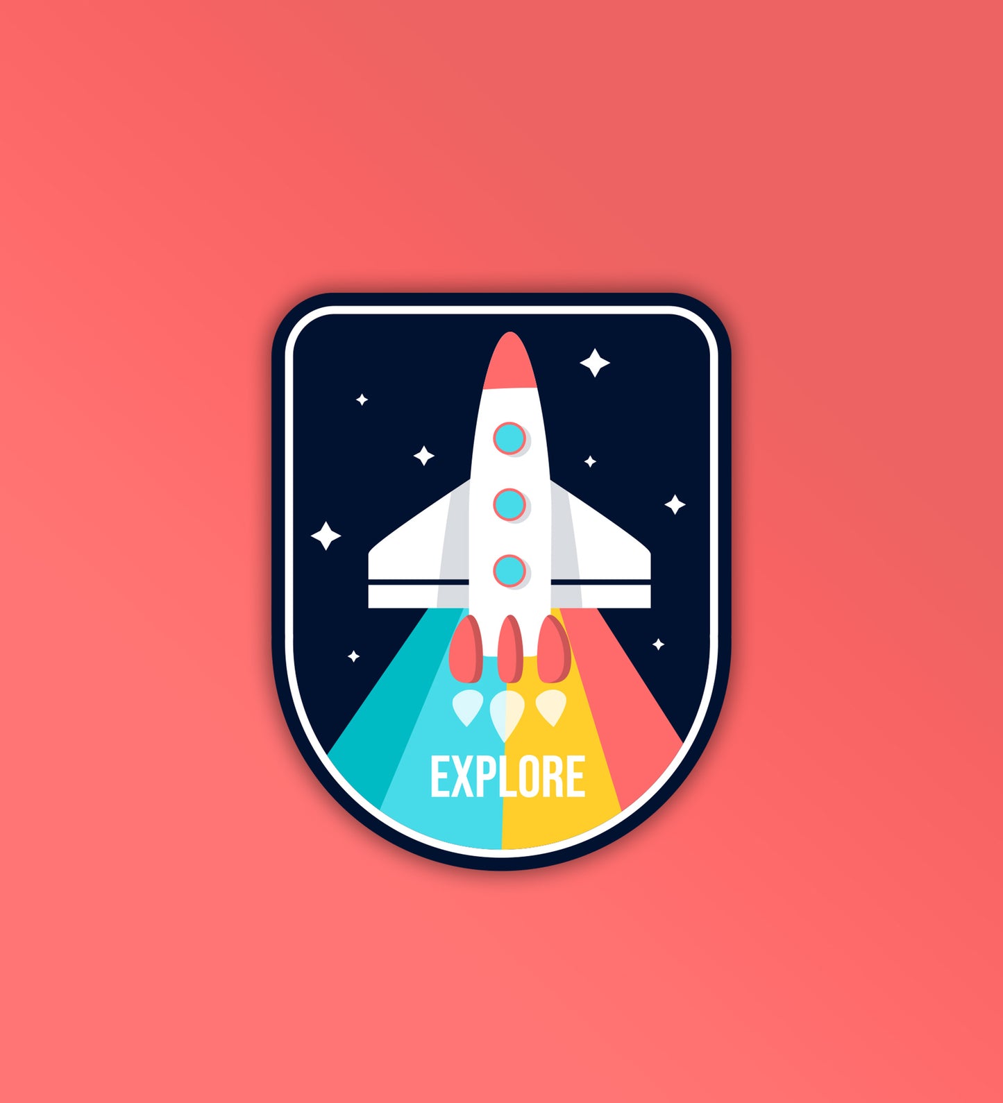 Explore The Space Sticker