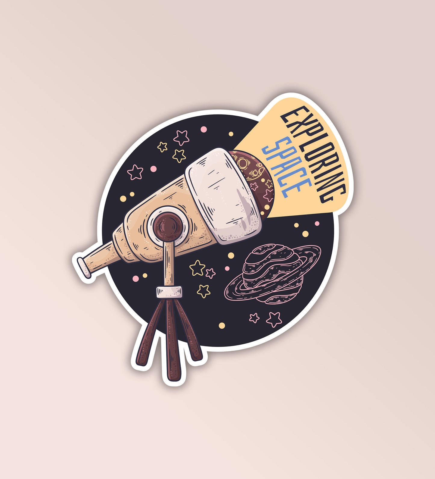 Exploring Space | Laptop And Mobile Stickers