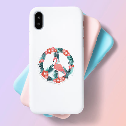 Flamingo Peace - Laptop & Mobile Stickers