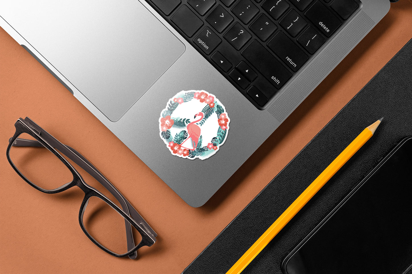Flamingo Peace - Laptop & Mobile Stickers