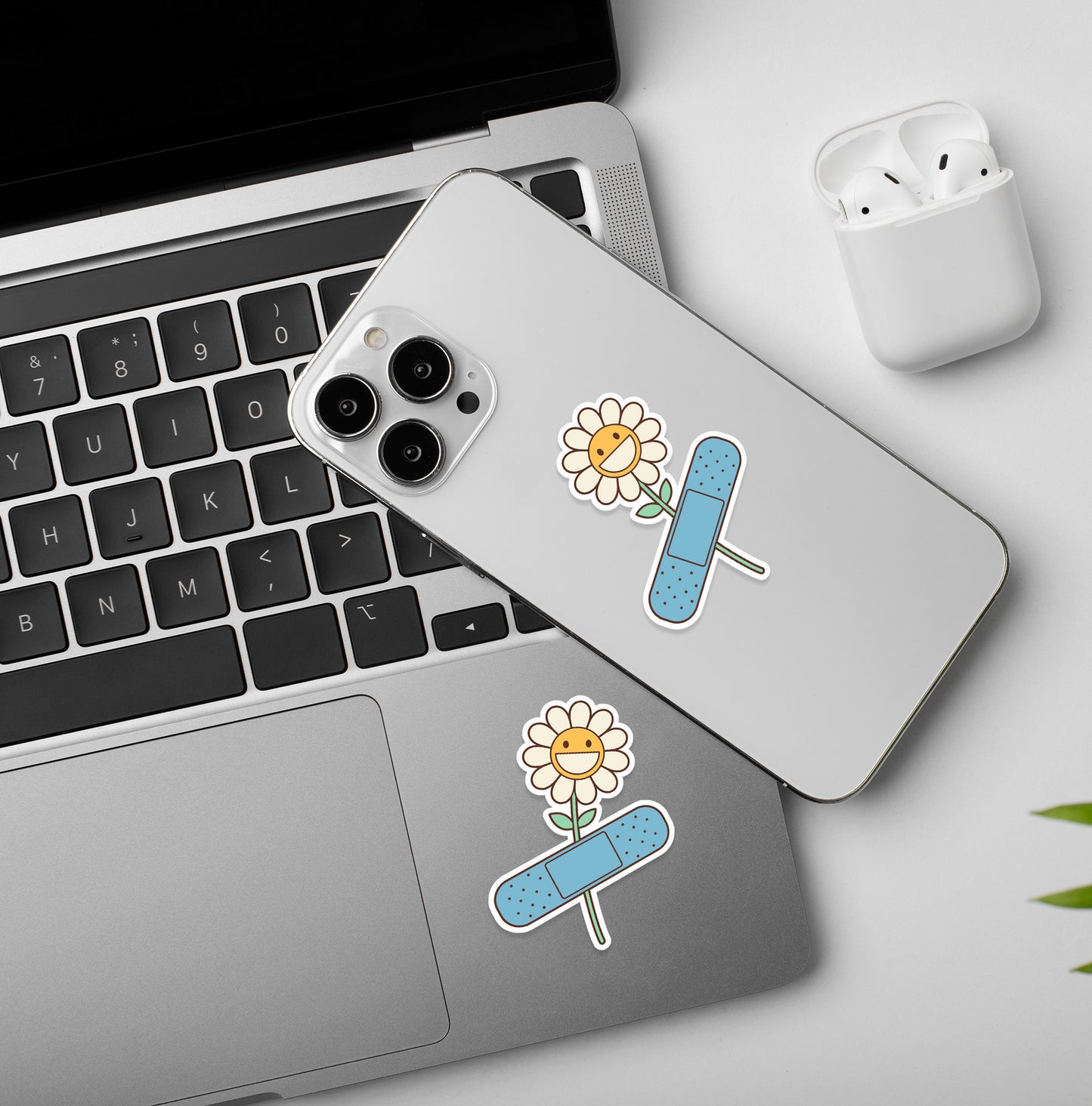 Flower Band-aid | Mobile & Laptop Sticker