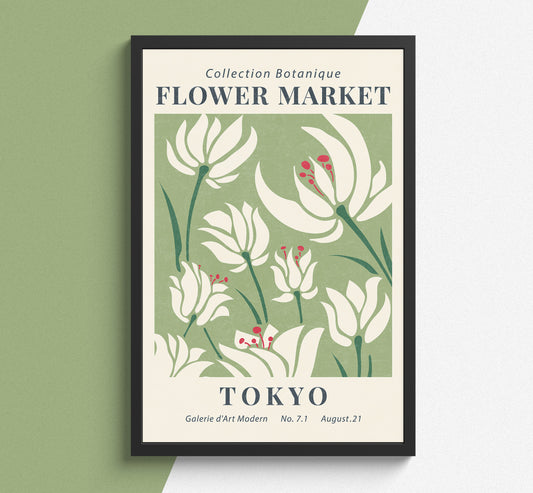 Tokyo Flower Market Wall Art - Poster