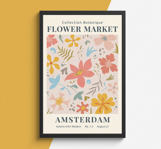Amsterdam Flower Market Wall Art - Poster