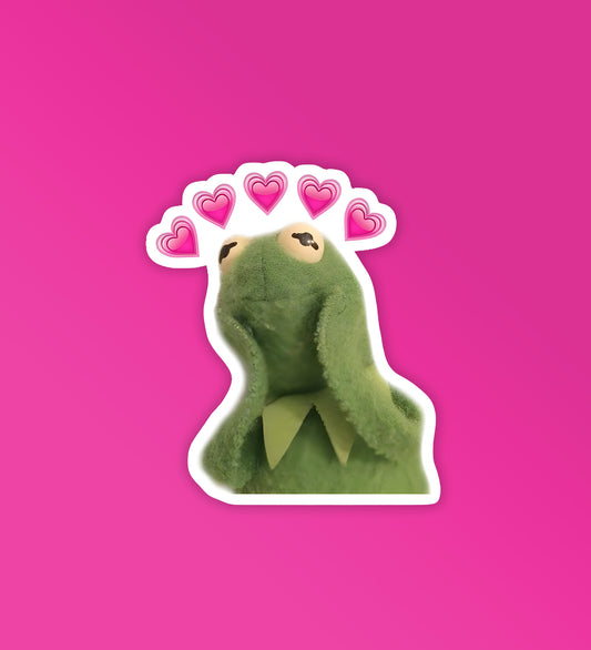 Froggo Heart Meme | Laptop & Mobile Stickers