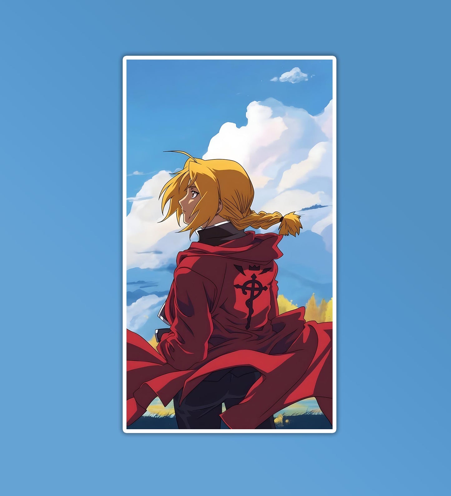 Fullmetal Alchemist Red Cape - Laptop & Mobile Stickers