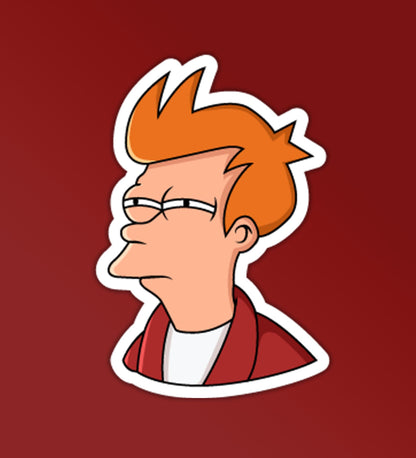 Futurama Not Sure Meme  - Vinyl Laptop / Mobile Stickers