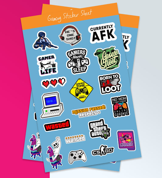 Gaming Sticker Sheet