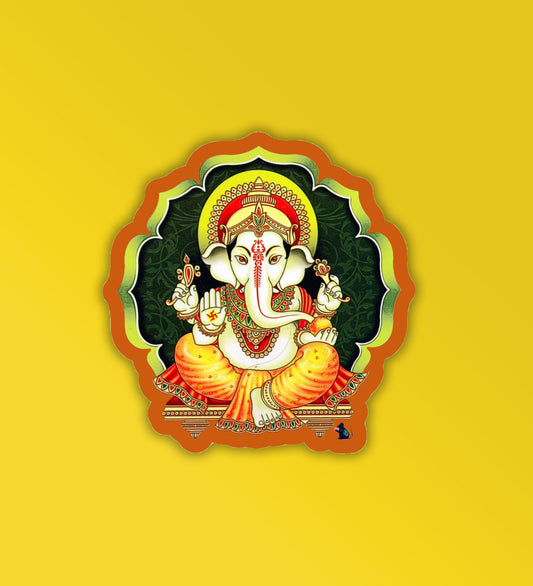 Ganesha Yellow | laptop - Mobile Sticker