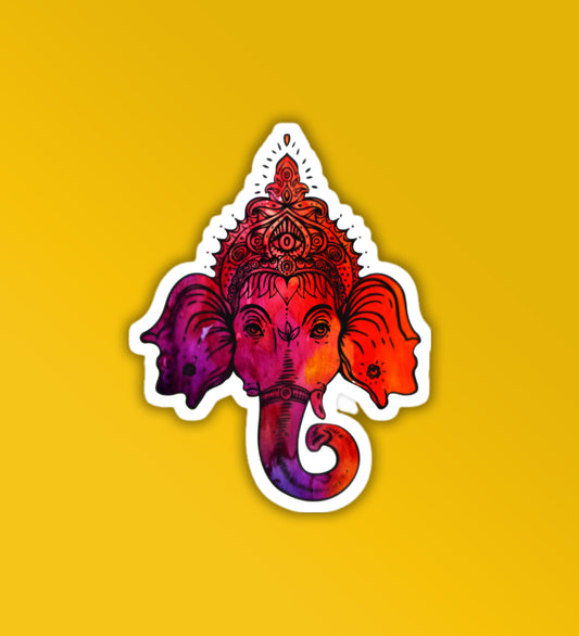 Ganesha - Multicolour | laptop - Mobile Sticker