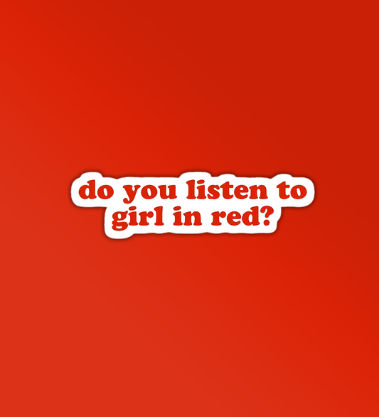 Girl In Red Sticker