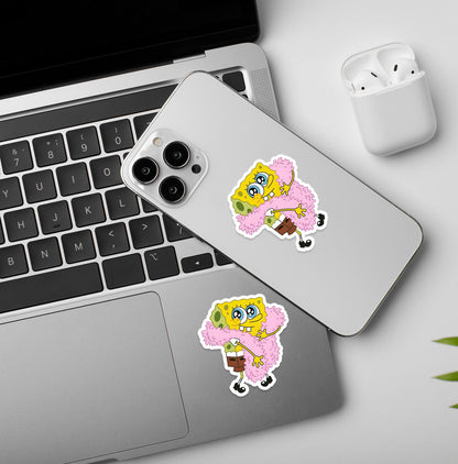 Glam Spongebob - Laptop & Mobile Stickers