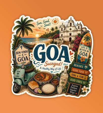 Goa - Indian City Laptop / Phone Stickers