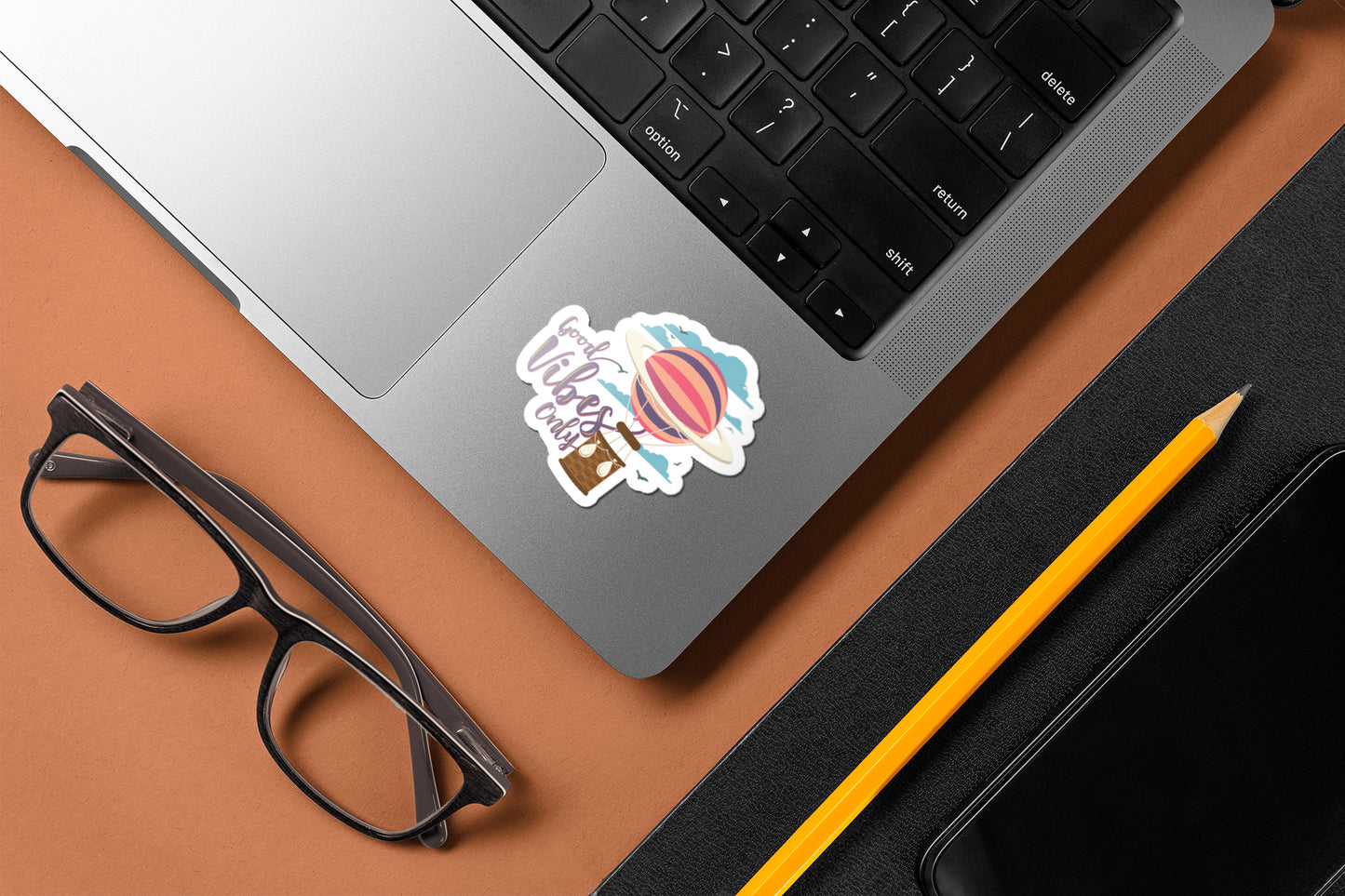 Good Vibes Only Balloon - Laptop & Mobile Stickers