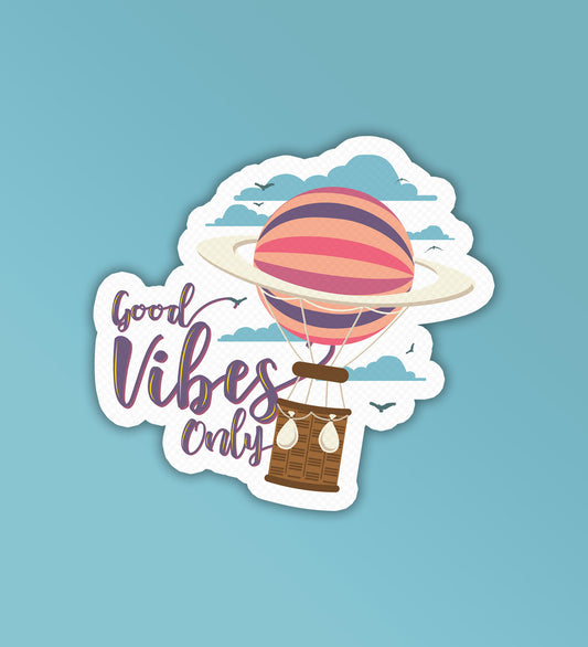 Good Vibes Only Balloon - Laptop & Mobile Stickers