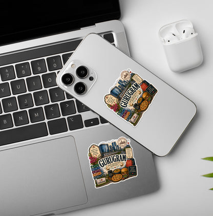 Gurugram - Indian City Laptop / Phone Stickers