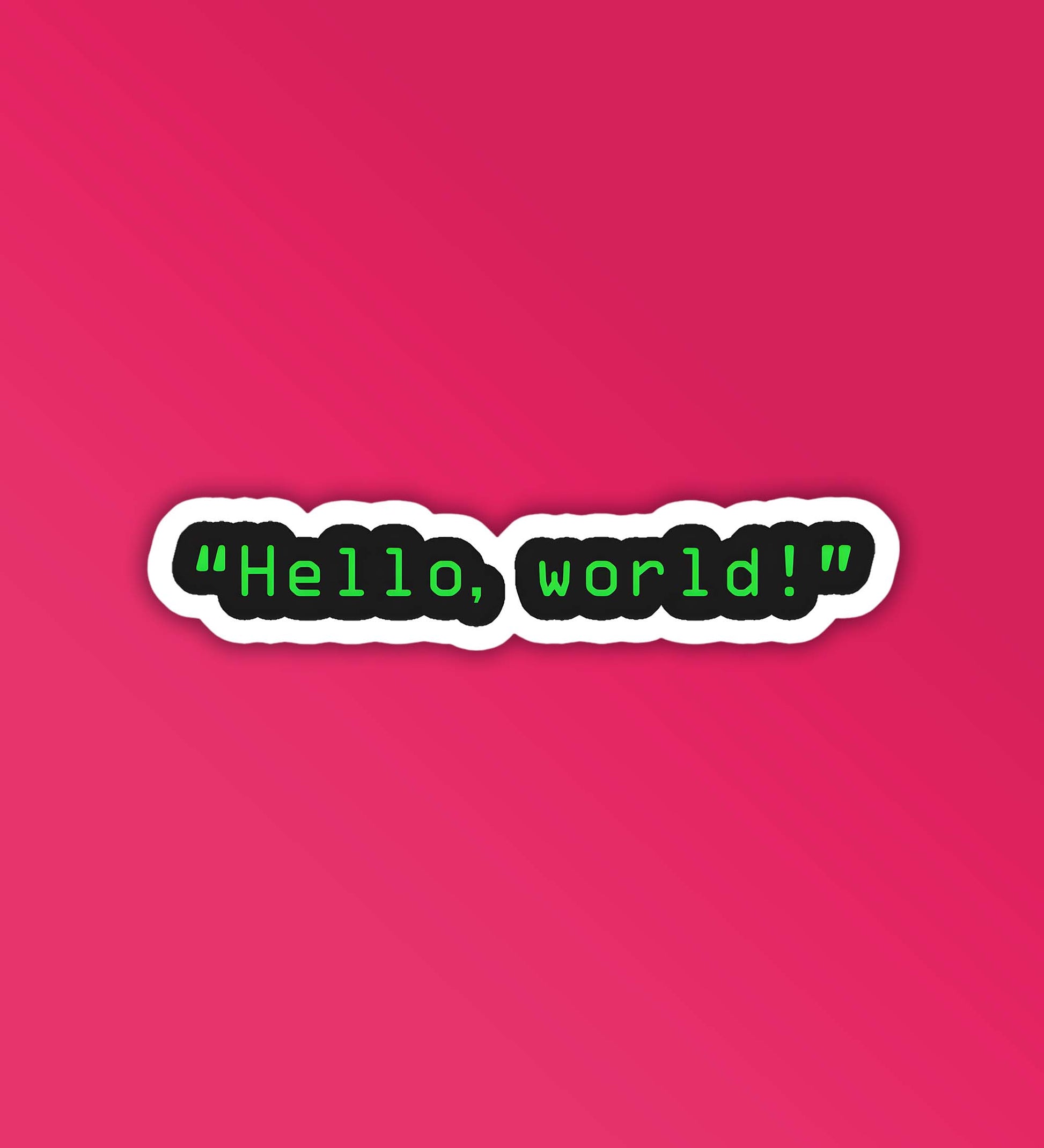 Hello World Programmer - Coding Sticker – Peeekaboo
