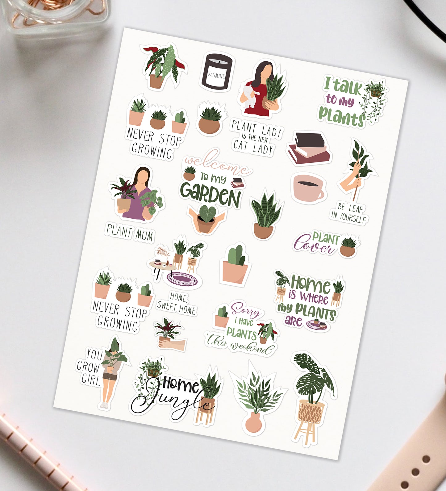 Plants Garden Lover Sticker Sheet