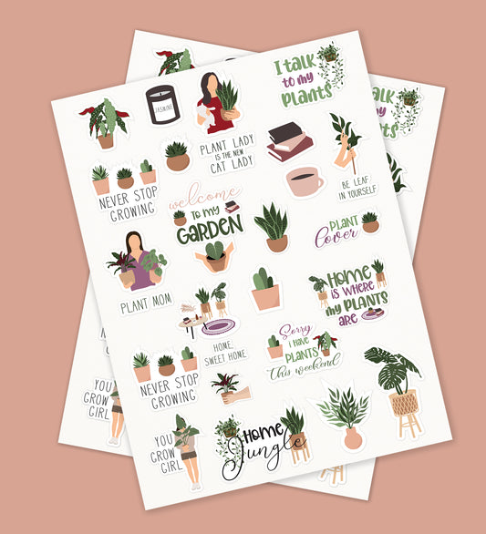 Plants Garden Lover Sticker Sheet