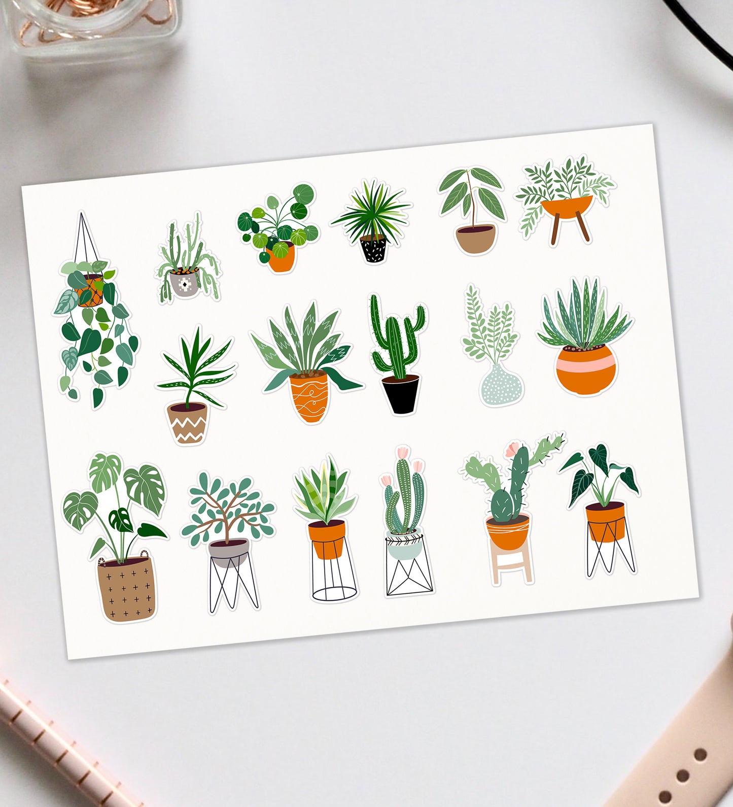 Aesthetic House Plants Sticker Sheet