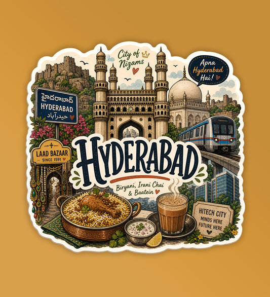 Hyderabad - Indian City Laptop / Phone Stickers