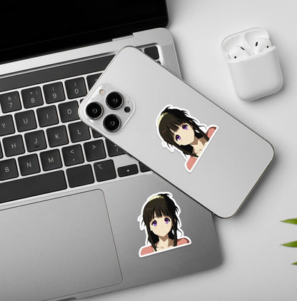 Hyouka Cute Girl - Laptop & Mobile Stickers