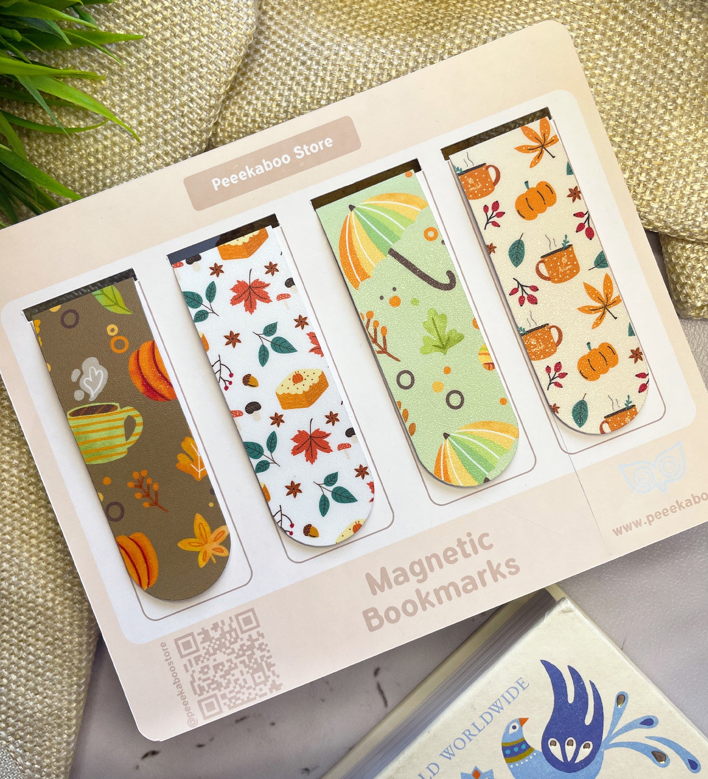 Magnetic Bookmark - Set Of 4 - Autumn