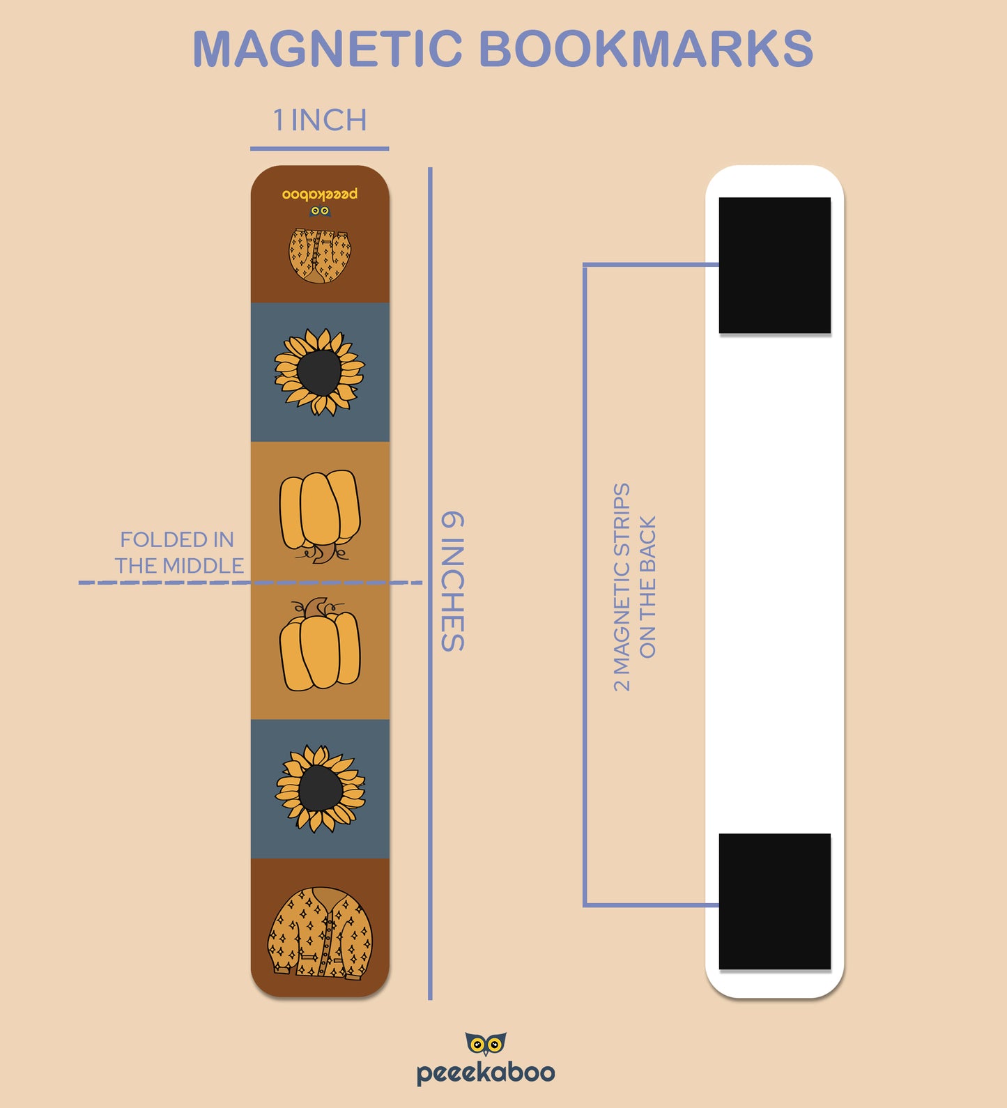 Magnetic Bookmark - Set Of 4 - Autumn Cottage Vibes