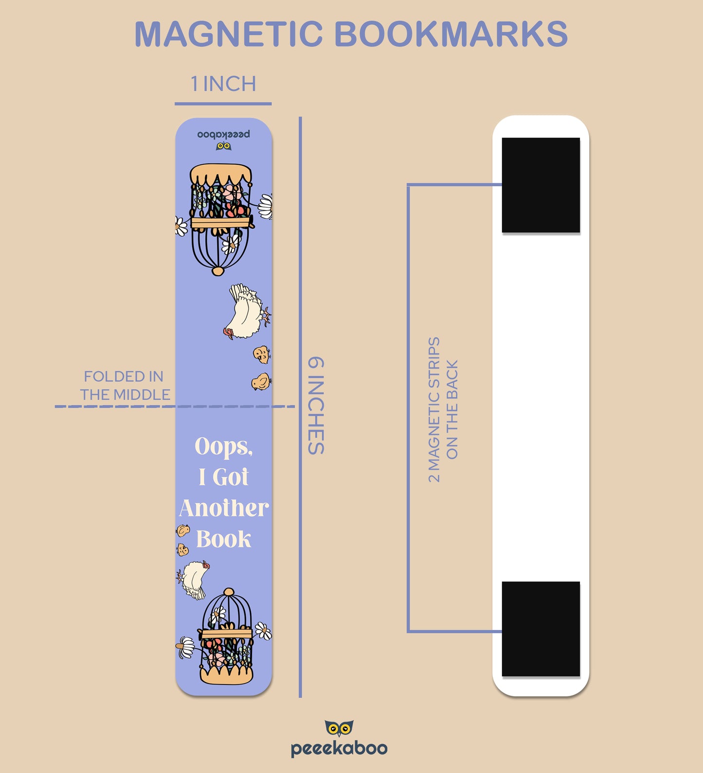 Magnetic Bookmark - Set Of 4 - I Got Another Book