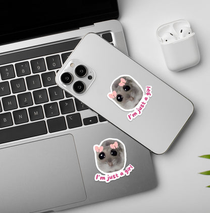 I Am Just A Girl |  Laptop & Mobile Stickers