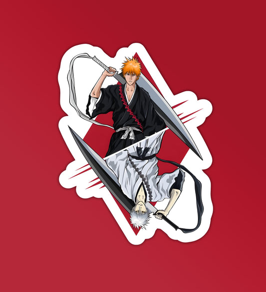 Ichigo & Zangestu Bleach - Laptop & Mobile Stickers