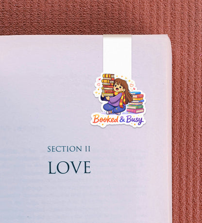 Magnetic Bookmark - Booked And Busy