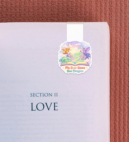 Magnetic Bookmark - My Safe Space Has Dragons