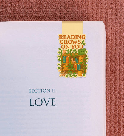 Magnetic Bookmark - Reading Grows On You