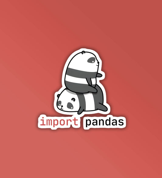 Import Panda Programmer - Coding Sticker