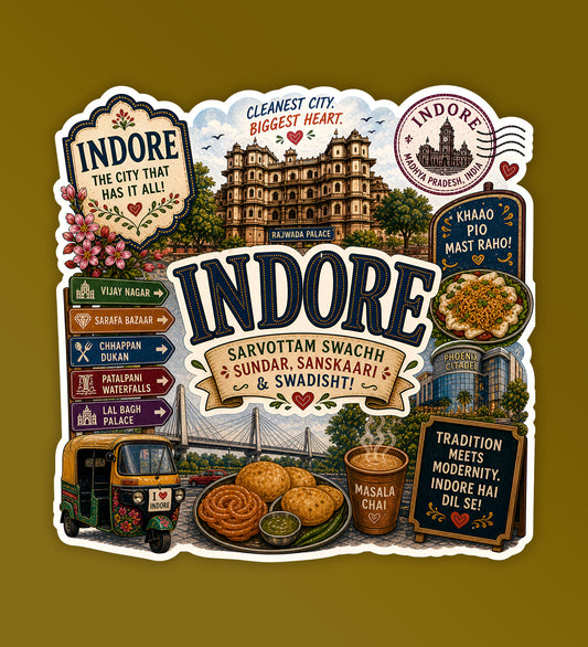 Indore - Indian City Laptop / Phone Stickers