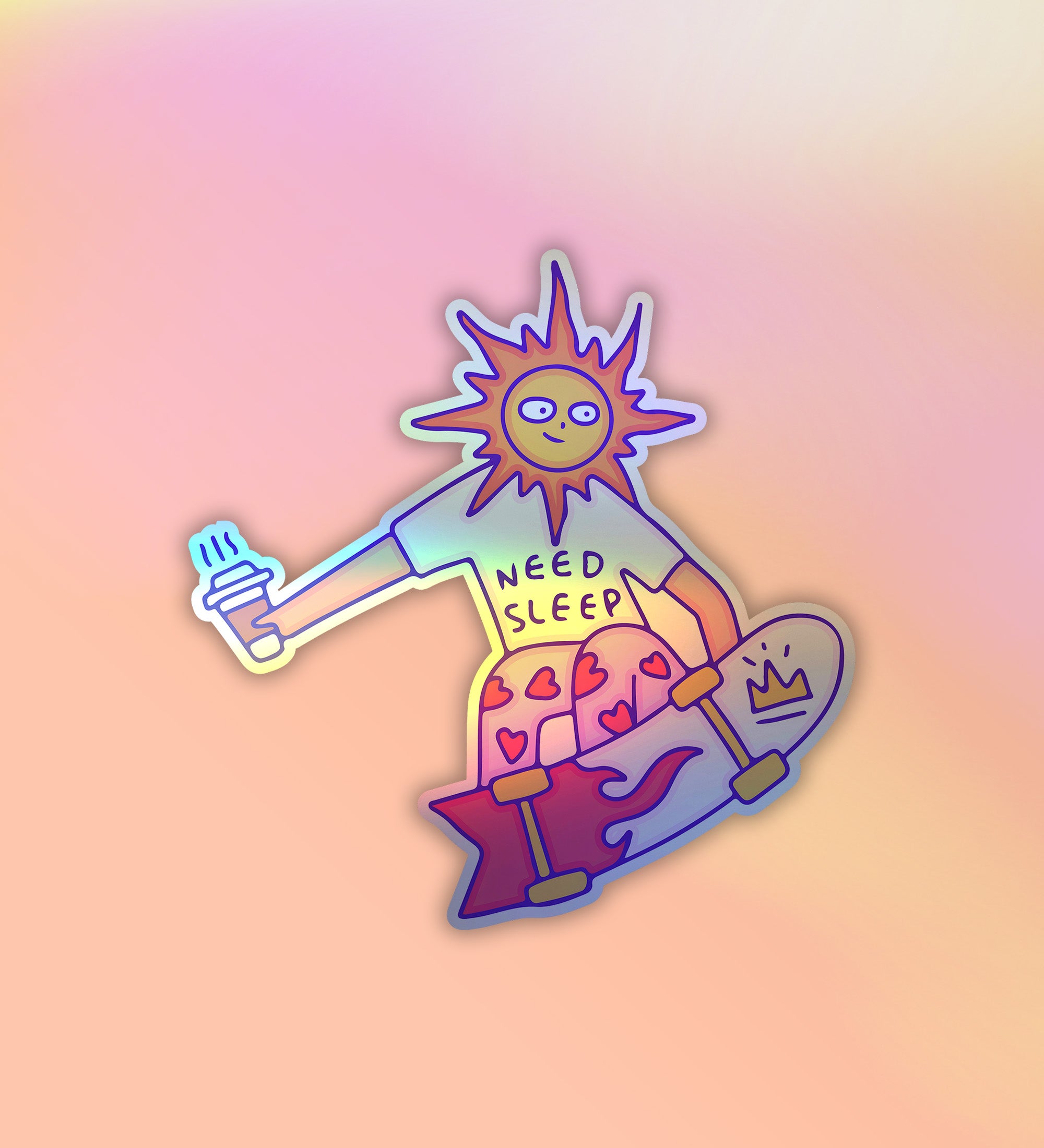I Need Sleep | Holographic Laptop / Mobile Sticker – Peeekaboo