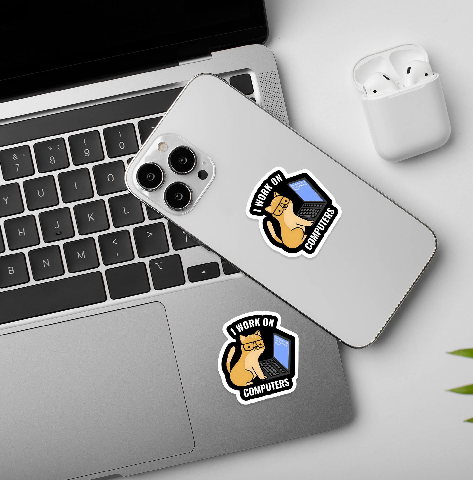 I Work On Computers Programmer - Coding Sticker – Peeekaboo