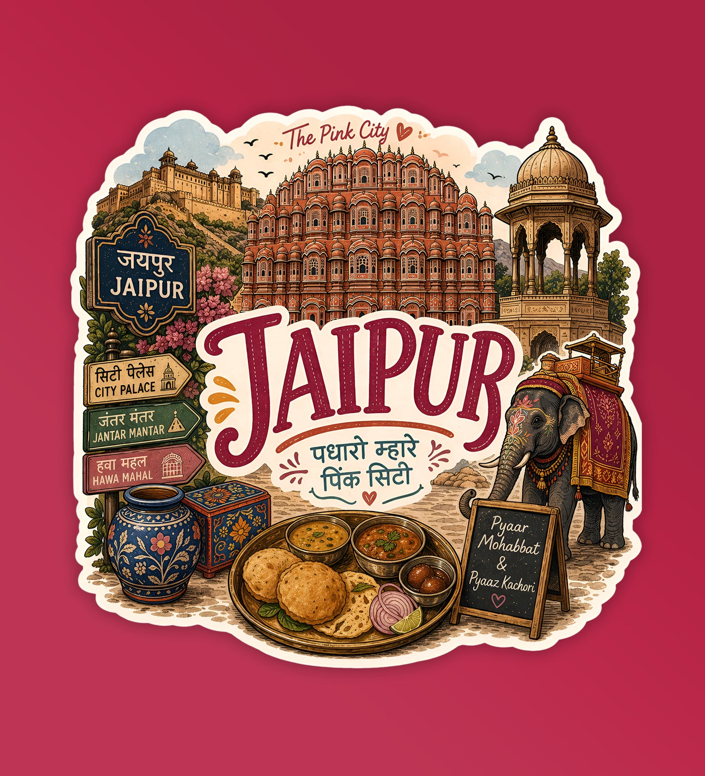 Jaipur - Indian City Laptop / Phone Stickers