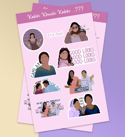 Kabhi Khushi Kabhi Ghum - Poo | Sticker Sheet