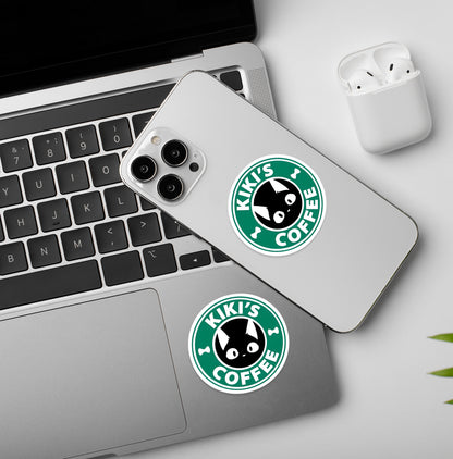 Kiki's Coffee - Laptop / Mobile Stickers