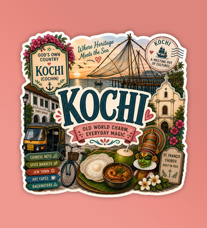Kochi - Indian City Laptop / Phone Stickers