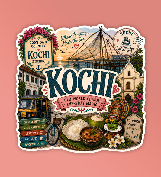 Kochi - Indian City Laptop / Phone Stickers