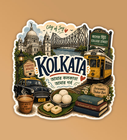 Kolkata - Indian City Laptop / Phone Stickers