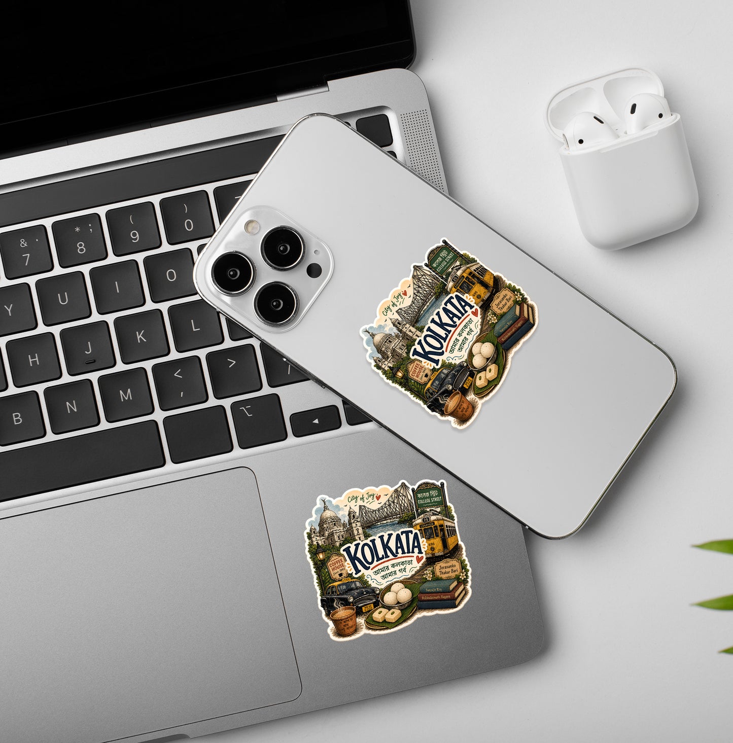 Kolkata - Indian City Laptop / Phone Stickers