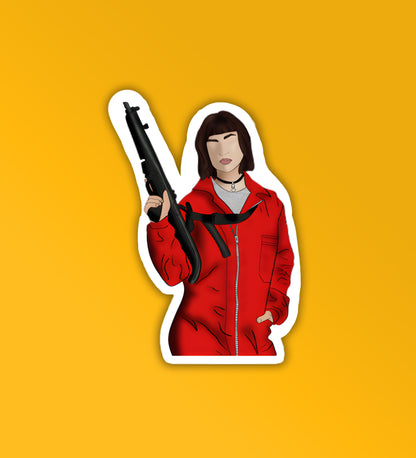 Money Heist Gun - Laptop / Mobile Sticker