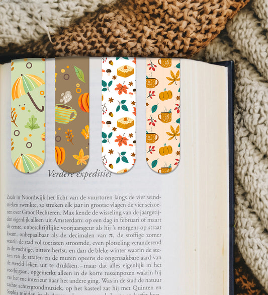Magnetic Bookmark - Set Of 4 - Autumn